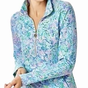 Lilly Pulitzer soleil it on me  half zipper Multicolor Teddy Jacket